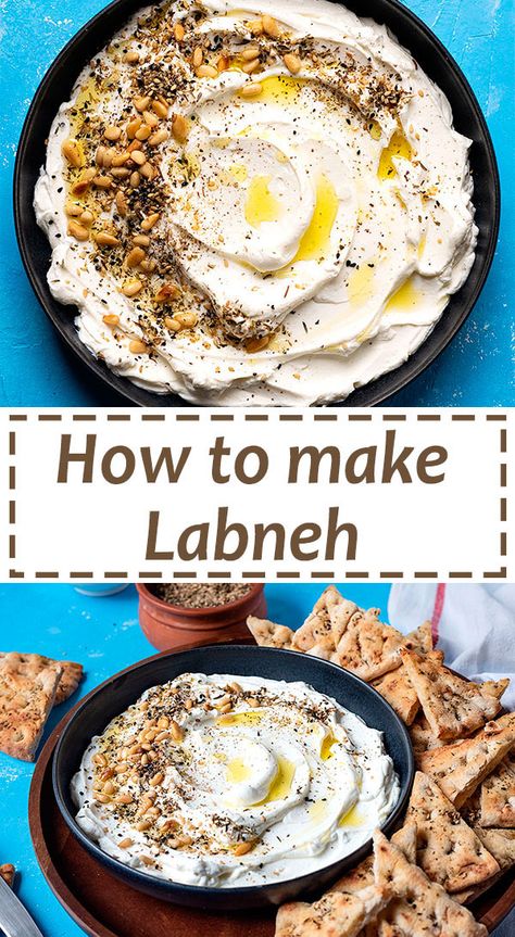 Labneh Cheese, Labneh Dip, Tea Party Sandwiches Recipes, Best Mediterranean Recipes, Labneh Recipe, Yogurt Cheese, Sandwiches Recipes, The Mediterranean Dish, Lebanese Food