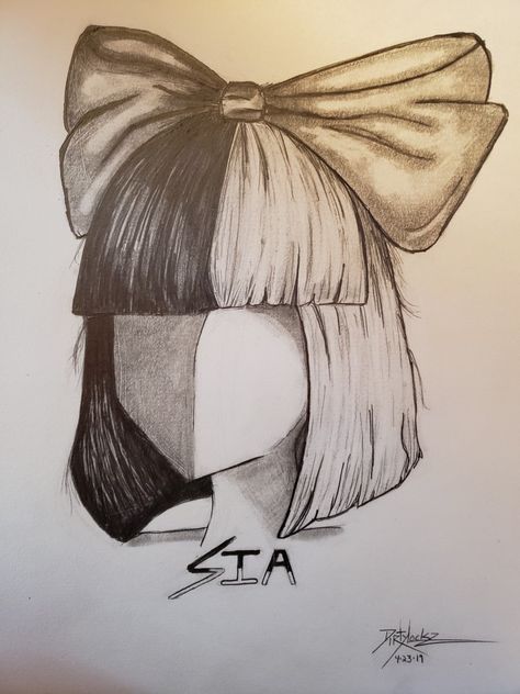 Sia Drawing pencil Art Ideas Pencil Easy, Celebrity Drawings Pencil Sketch Easy, Sia Sketch, Disney Animation Art Sketches, Celebrity Sketches Easy, Celebrity Drawings Easy, Easy Sketches Pencil, Pencil Sketches Creative Inspiration, Sia Drawing