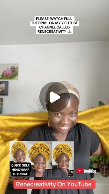 How To Make Turban, Ankara Headwrap, Turban Tutorial, Headwrap Tutorial, Turban Headwrap, Tutorial Video, Youtube Tutorials, Turbans, May 31