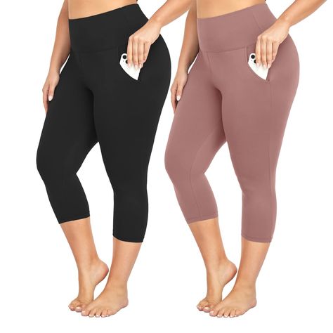 PRICES MAY VARY. 92% Polyester, 8% Spandex Imported 【YOUR NEW 'GO TO' Plus Size Leggings】：A new design for 2024 and it's sure to surprise you. We Specialized in Plus Size Leggings/Yoga Pants.Please choose your size according to your waist, hips and inseam from the SIZE CHART：1X-4X.We've designed sizing to be more inclusive and accommodate all body types. Plus size girls have beautiful body curves. 【Two Outside Pockets】: We made a new design for the pockets, which is more practical.No need to car Pluse Size, Soft Workout, Workout Yoga Pants, Black Yoga Pants, Body Curves, Black Yoga, Beautiful Body, Plus Size Leggings, Capri Leggings