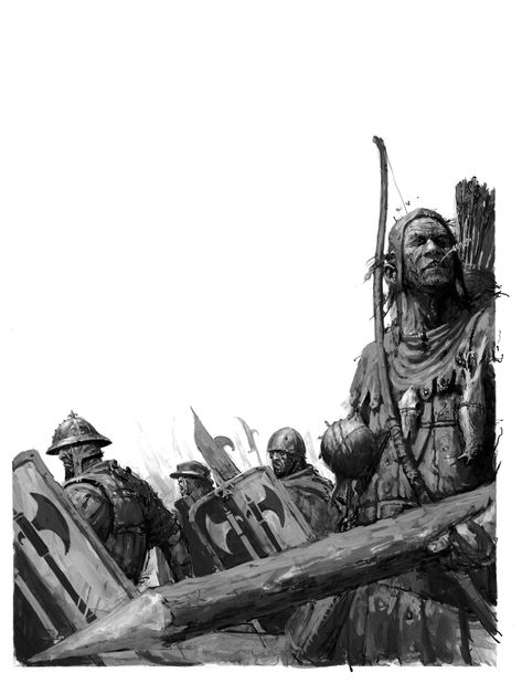 ArtStation - BW Warhammer Brettonians Ancient Carthage, Warhammer Fantasy Roleplay, Tomb Kings, Fantasy Battle, Warhammer Art, Knight Armor, Fantasy Races, Fantasy Paintings, Warhammer Fantasy