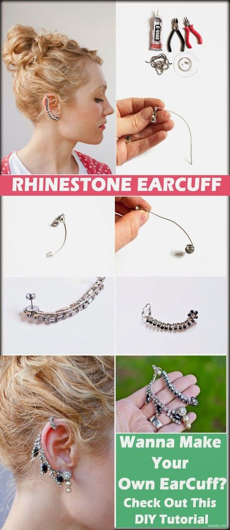 Diy Earcuffs, Cincin Diy, Bijoux Fil Aluminium, Diy Jewlery, Make Your Own Jewelry, Jewelry Techniques, Wire Wrapped Earrings, Wire Crafts, Ear Cuffs