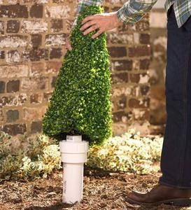 Large Faux Boxwood Shrub Pyramid | Plow & Hearth Boxwood Shrub, Well Pump Cover, Septic Tank Covers, Bucket Crafts, Well Covers, Faux Boxwood, Box Wood Shrub, Curated Home, Up House