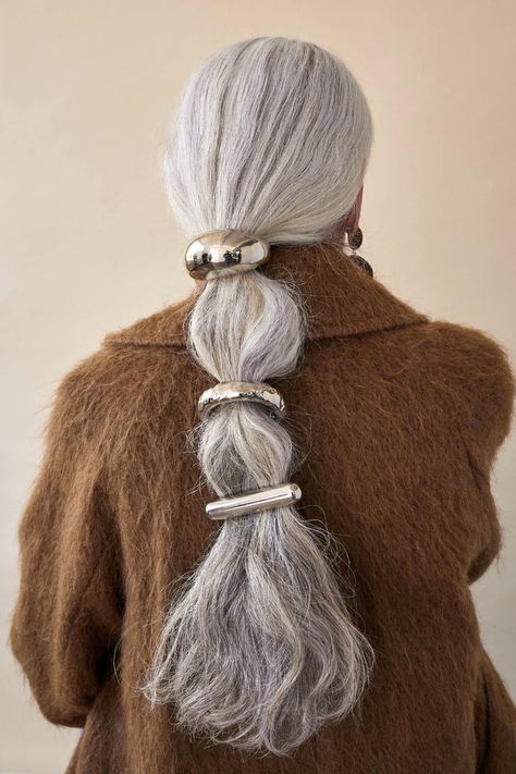 Lelet Ny, Braid Cuffs, Unique Hair Accessories, Grey Hair, Mode Inspiration, Looks Style, Hair Jewelry, Hair Looks, Hair Goals