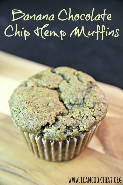 Gluten-Free Banana Chocolate Chip Hemp Muffins #Choctoberfest Hemp Muffins, Healthy Board, Hemp Protein Powder, Banana Chocolate Chip Muffins, Hemp Protein, Gluten Free Banana, Banana Chocolate, Gluten Free Muffins, Banana Chocolate Chip