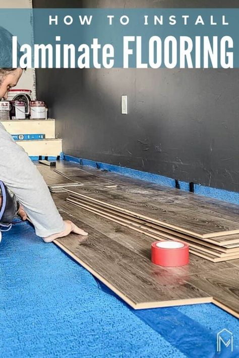 How To Install Laminate Flooring on Concrete - Making Manzanita Easiest Flooring To Install Yourself, Diy Laminate Flooring Install, Laminate Wood Flooring Installing, Laminate Flooring Installation, Trending Laminate Flooring, Laying Flooring Laminate, Installing Lvp Flooring, Install Laminate Flooring Do It Yourself, How To Lay Laminate Flooring