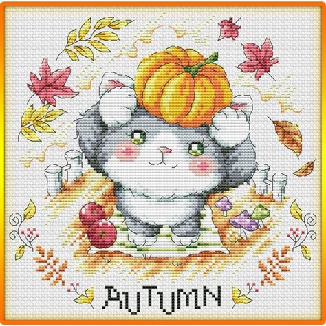 Fall Cross Stitch, Cross Stitch Animals, Plastic Canvas Patterns, Canvas Patterns, Seasons Greetings, Plastic Canvas, Community Wall, Wall Photos, Autumn Fall