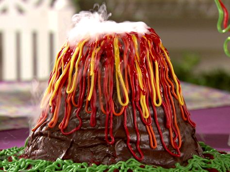 Get this all-star, easy-to-follow Food Network Volcano Cake recipe from Semi-Homemade Cooking. Volcano Cake, Science Experience, Erupting Volcano, Kids Baking, Kid Science, Baking Fun, Semi Homemade, Science Party, Cool Science Experiments