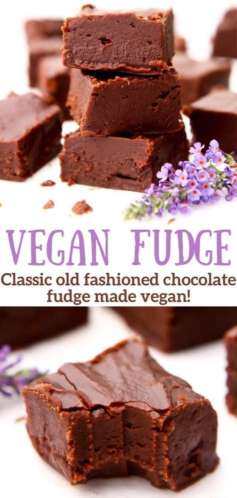 Vegan Fudge Recipe, Vegan Fudge Recipes, Dairy Free Fudge, Patisserie Vegan, Vegan Chocolate Recipes, Vegan Fudge, Vegan Christmas Recipes, Vegan Candies, Fudge Recipes Easy