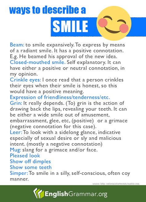 Ways to describe a Smile Different Ways To Describe A Smile, Describing A Smile Writing, Describe Smile Writing, Words To Describe Smile, Ways To Describe Smiles, Describing Smiles Writing, How To Describe A Smile In Writing, How To Describe A Smile, Smile Synonym