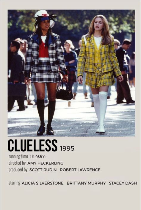 polaroid minimal movie poster for clueless Clueless Movie Poster, Clueless Movie, Clueless 1995, Tv Posters, Stacey Dash, Iconic Movie Posters, Movie Card, Spy Kids, Film Poster Design