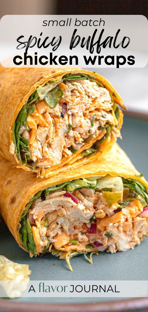 Chicken Slaw Wraps, Healthy Buffalo Chicken Wraps For Lunch, Buffalo Chicken Ceaser Wraps, Easy Lunch Ideas For Stay At Home Moms, Spicy Wraps Recipes, Buffalo Chicken Wrap Cheddars, Buffalo Chicken Rap, Canned Chicken Buffalo Wrap, Cold Chicken Wrap Recipes