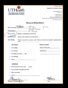 Urgent Care Doctor Note, Dr Note For Work, Parkland Hospital, Notes Templates, Doctors Note Template, Emergency Doctor, Note Template, Doctors Note, Urgent Care