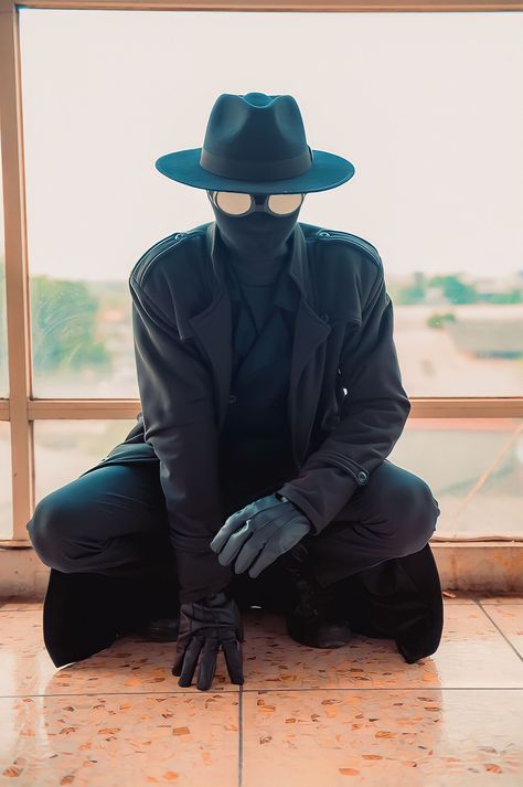 Noir Spiderman Cosplay, Spidernoir Cosplay, Spider Man Noir Cosplay, Spiderman Noir Cosplay, Spider Noir Cosplay, Black Spiderman Costume, Noir Spiderman, Spider Man Noir, Spider Noir