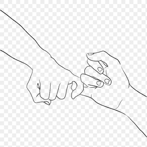 Couple Pinky Promise, Pinky Promise Line Art, Black And White Friendship, Line Art Black And White, Line Art Black, Png Illustration, Couple Holding Hands, Wedding Illustration, Couple Illustration