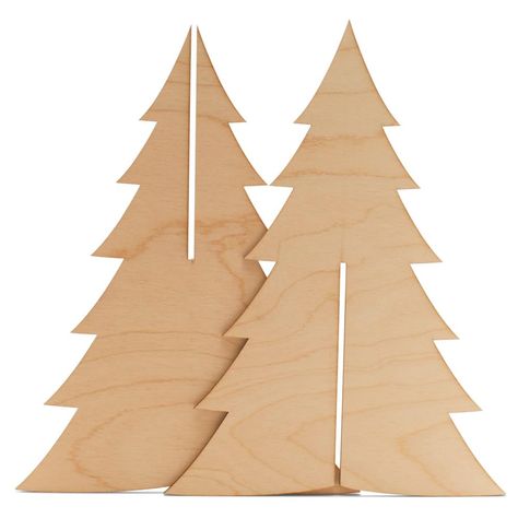 PRICES MAY VARY. ASSEMBLY IS A BREEZE -- This Christmas tabletop decoration will take no time to put together - slot together the 2 pieces and voila! When the holiday season is over, it's just as easy to disassemble and store away. A huge plus for those with limited storage space! QUALITY THAT'LL KEEP YOU MERRY- Our laser cut wood trees are made of 1/8” thick birch plywood with an authentically natural dark edge. Standing at a proud 17-3/4 inches, it's perfect for creating a festive fireplace or Tree Cutout, Party Painting, Wood Trees, Christmas Cutouts, 3d Christmas Tree, Christmas Tabletop Decor, Wooden Christmas Tree, Wood Christmas Tree, Woodpeckers