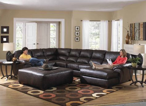 traditional extra large sectional sofa - Trendir Deep Couch Oversized, Extra Large Sectional Sofa, Leather Sectional Living Room, Large Sectional Couch, Oversized Sectional, Sectional Living Room Sets, Deep Couch, Large Sectional Sofa, 3 Piece Sectional Sofa