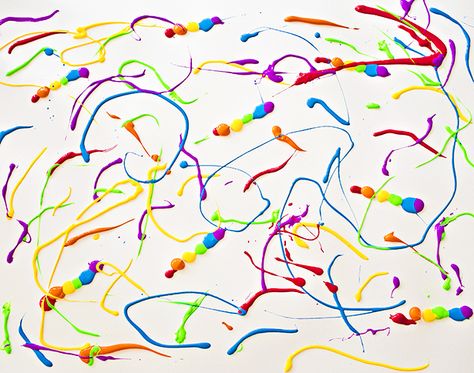 hello, Wonderful - RAINBOW SQUEEGEE PAINTING PROCESS ART FOR KIDS Squeegee Painting Abstract Art, Rainforest Room, Quality Time With Kids, Process Art For Kids, Squeegee Painting, Canvas Painting Projects, Scrape Painting, Hello Wonderful, Kindergarten Art