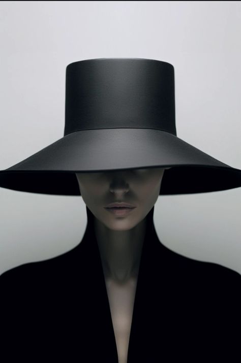 Famous Fashion Photography, Noir Fashion, White Editorial, Hat Photography, Secret Party, Portrait Creative, Drawing Faces, Elegant Hats, Under My Skin