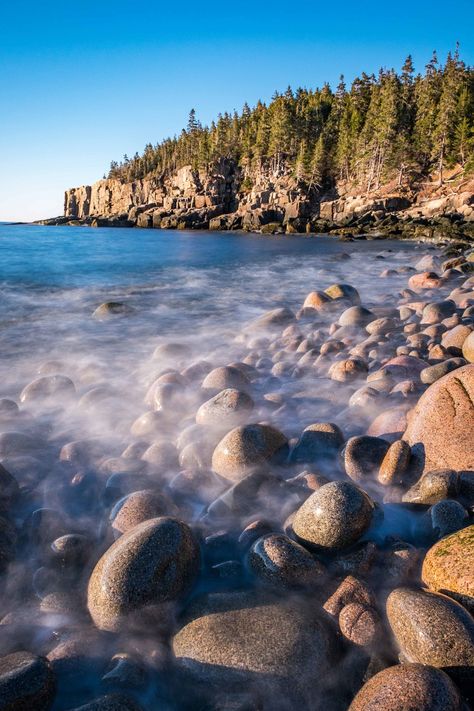 Acadia National Park — The Greatest American Road Trip Great American Road Trip, Acadia National Park Maine, Boulder Beach, Sunrise Colors, American National Parks, Mount Desert Island, Sea Can, Maine Travel, American Road