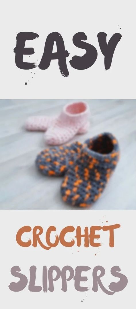 Easy Crochet Slippers For Kids Free Pattern - Crocheted World Crochet Slippers For Kids, Baby Crochet Ideas, Diy Crochet Slippers, Slippers For Kids, Easy Crochet Slippers, Crochet Slipper, Crochet Slippers Free Pattern, Kids Crochet Pattern, Crochet Leg Warmers