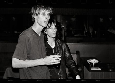 Patti Smith with Tom Verlaine, circa 1970   Anton Perich/Courtesy of Abrams Books Tom Verlaine, Patty Smith, Music Den, Bebe Buell, Johnny Thunders, Rock History, Ducks Unlimited, The Stooges, Robert Mapplethorpe