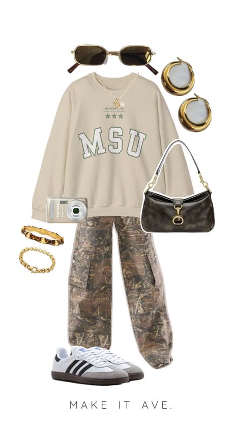 msu college outfit #msu #michiganstate #outfitinspo #collegeoutfitinspo #fit Trendy Outfits Inspiration, Back To School Fits, College Outfit, College Fits, Gameday Outfit, School Fits, College Outfits, Trendy Outfits, Outfit Inspirations