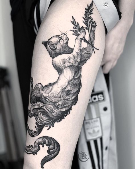 Watercolor Animal Tattoo, Spirit Animal Tattoo, Animal Tattoos For Men, Animal Tattoos For Women, Tattoos For Women Half Sleeve, Inspiration Tattoos, Blackwork Tattoo, Animal Tattoos, Pretty Tattoos