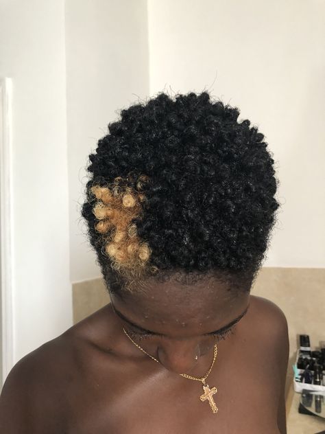 Twa Hairstyles 4c Hair Tapered With Designs, Finger Coils On Twa, Short Natural Hair Round Face, Finger Coils Twa 4c, Honey Blonde Big Chop, Dyed Twa 4c, Short Natural 4b Hairstyles, Twa Afro Hairstyles 4c Hair, Twa Hair Accessories