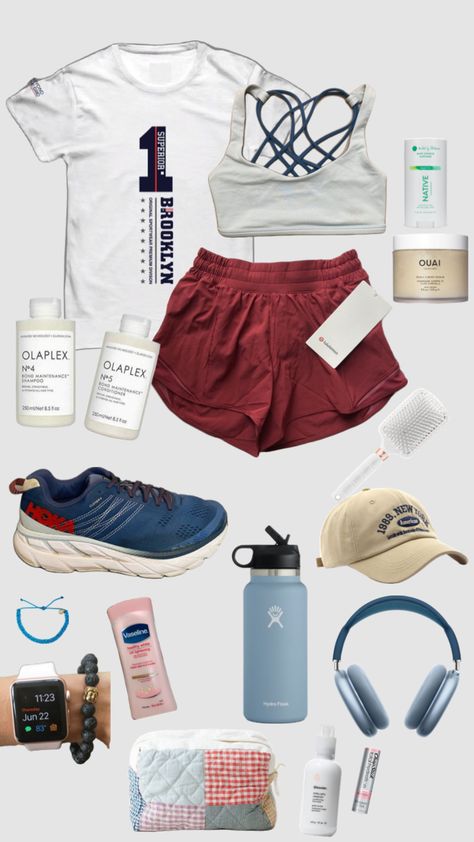 Outfit Ideas Summer Athletic, Athletic Vacation Outfits, Fall Running Outfit, Beachy Clothing, Cute Running Outfits, Running Fits, Sporty Summer Outfits, Cute Running Outfit, Camp Outfits