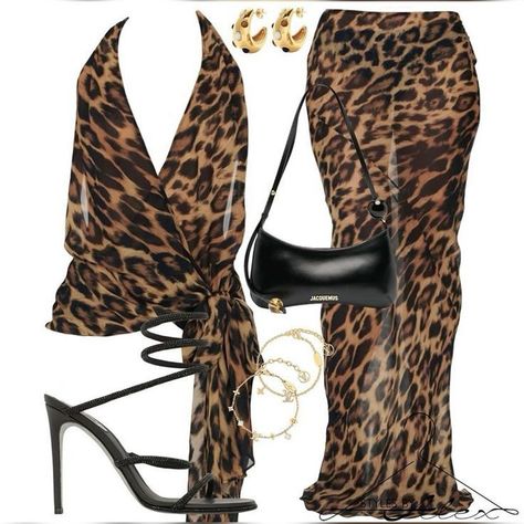 Classy Cheetah Print Outfits, Cheetah Print Outfits, Jazz Outfits, Leopard Outfit, Bratz Inspired Outfits, Outfit Inspo Summer, Stylish Summer Outfits, Vacation Outfit, فستان سهرة