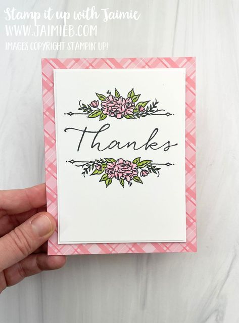 Stampin Up Decorative Borders, Decorative Borders Stampin Up Cards, Stampin Up Thank You Cards, Creative Borders, Dainty Delight, Fun Cards, Birthday Thank You Cards, Hand Stamped Cards, Ctmh Cards