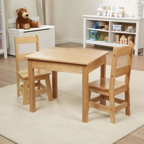 Wood Table Chairs, Wooden Toy Chest, Kids Playroom Furniture, Toddler Table And Chairs, Wooden Table And Chairs, Hardwood Table, Toddler Table, Childrens Table, Play Table