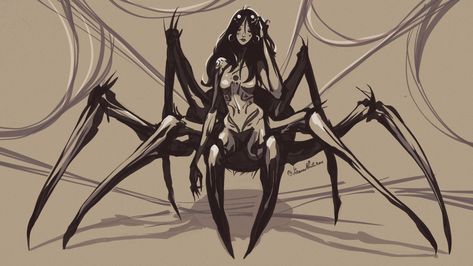 Monster Girl Encyclopedia, Spider Art, Monster Characters, Monster Concept Art, Concept Art Drawing, Beautiful Dark Art, Mythical Creatures Art, Game Character Design, Creature Concept Art