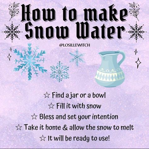 Witchcraft Community on Instagram: “❄️ Have you made Snow Water? ⛄️ . I miss the snow! Over here in Los Angeles the snow os a little tricky to track down. But i am gonna see…” Water Magick, Solstice Blessings, Make Your Own Snow, Shadow Wizard, Ice Witch, Money Gang, Water Magic, Make Snow, Ice Magic