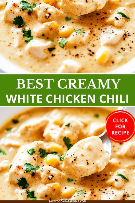 The Best Creamy White Chicken Chili That’s Sure to Impress Natasha’s Kitchen White Chicken Chili, White Chicken Chili 5 Ingredient, White Chicken Chili Stove Top Easy, Chili Healthy Crockpot, White Chili Chicken Recipe Crockpot, Healthy White Chicken Chili Crockpot, White Chicken Chili Keto, Crock Pot White Chili, White Chicken Chilli Recipes