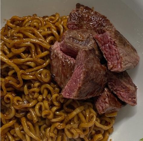 Jjapaguri with steak featured in BTS in the SOOP Korean Instant Noodles, Bts In The Soop, Noodle Dish, Cooking Tutorials, Instant Noodle, Instant Noodles, Man Set, Noodle Dishes, Jung Kook