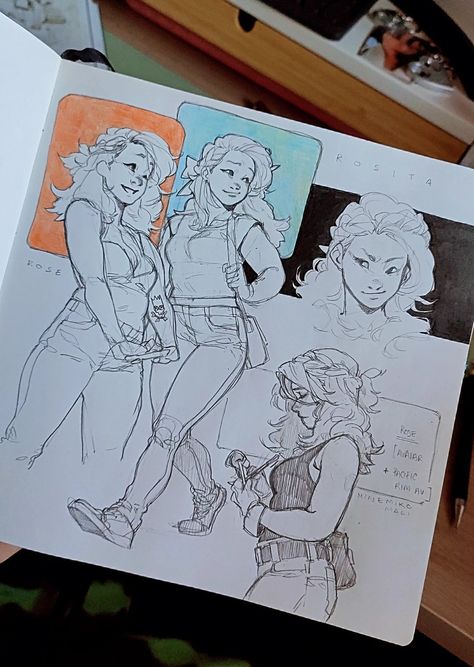 Character Design Sketches Sketchbooks, Sketchbook Character Spread, Character Sketchbook Spread, Oc Page Sketchbook, Sketchbook Spreads Aesthetic, Guidebook Drawing, Oc Sketches Character Design, Sketch Book Character, Sketch Book Ideas Inspiration