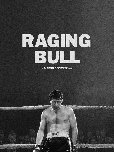 Raging Bull 1980, Raging Bull Wallpaper, Raging Bull Movie, Raging Bull Poster, Martin Scorsese Movies, Film Cult, Film Posters Art, Best Movie Posters, Septième Art