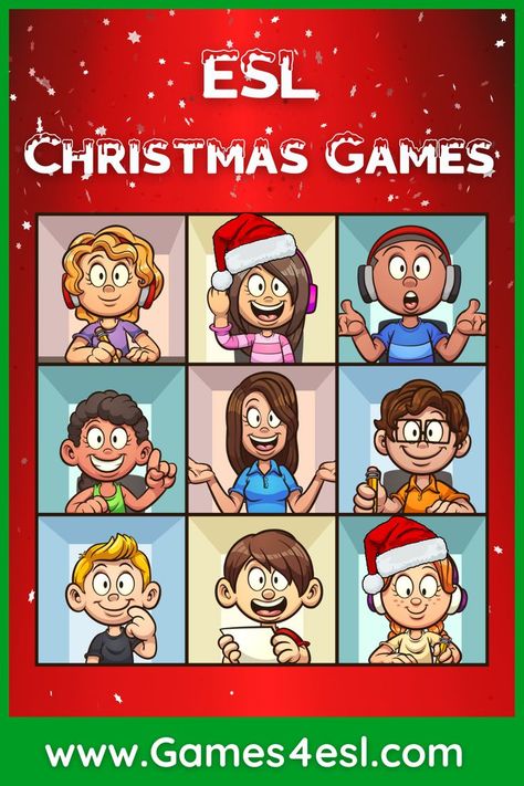 ESL Christmas Games English Class Games, Halloween Games Online, Free Christmas Games, Halloween Classroom Activities, Halloween Vocabulary, Fun Halloween Games, Esl Games, Online Games For Kids, Fun Christmas Activities