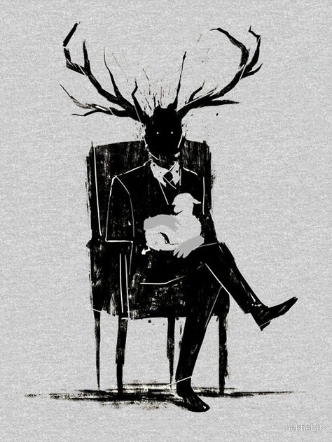 Hannibal Wendigo, Hannibal Tattoo, Hannibal Wallpaper, Hannibal Lecter Series, Hannibal Tv Series, Hannibal Series, Stag Antlers, Nbc Hannibal, Ange Demon