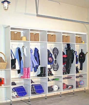 Kids Gym Equipment - Foter Garage Kasten, Garage Lockers, Mud Room Garage, Sports Storage, Garage Remodel, Chesterfield Sofas, Garage Organize, Garage Makeover, Casa Exterior