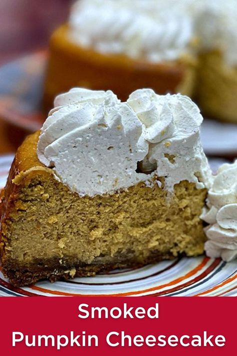 Smoked Pumpkin Cheesecake, Smoked Cheesecake, Colorado Food, Pumpkin Cheesecake Recipes, Air Fryer Dinner Recipes, Smoked Food Recipes, Pumpkin Cheesecake, Homemade Treats, Yummy Sweets