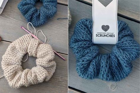 The Lacey Crochet Scrunchies Free Pattern Crochet Scrunchie, Crochet Scrunchies, Hello How Are You, Free Ebooks, Looking Forward, Burlap Wreath, Hair Band, Crochet Stitches, Clothing Patterns