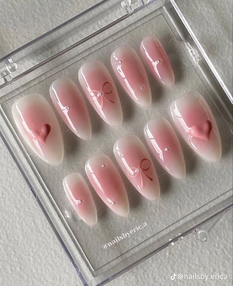 Fake Nails Ideas, Nail Y2k, Blush Nail, Pink Fake Nails, Gel Fake Nails, Fake Nails Designs, Wow Nails, Hello Nails, Cute Simple Nails