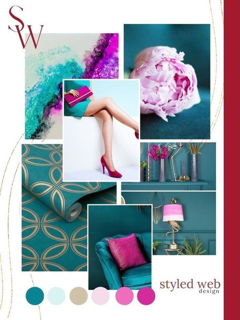 Looking for Bold, Bright & Vibrant color palette Inspirations for your Business? Take a look into this Fuchsia, Cyan, Hot Pink & Light pink Mood Board Inspiration, which is a perfect fit for female entrepreneurs. Save this Mood board for your future reference. | Website color palette schemes | Branding Inspiration | Aesthetic color combinations | Bold & Bright Color Palette | life coach branding | Mood Board Inspirations | Aesthetic Color Combinations, Life Coach Branding, Pink Mood Board, Branding Mood Board Inspiration, Web Design Color, Teal Color Palette, Coach Branding, Turquoise Branding, Reference Website