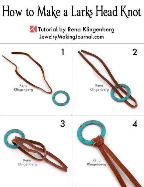 Larks Head Knot How to | Larks Head Knot Tutorial | How to Make Larks Head Knot | Larks Head Knot, Free Jewelry Making Projects, Buy Wholesale Jewelry, Journal Making, Knots Tutorial, Easy Jewelry, Jewelry Knots, Make Your Own Jewelry, Jewelry Making Project