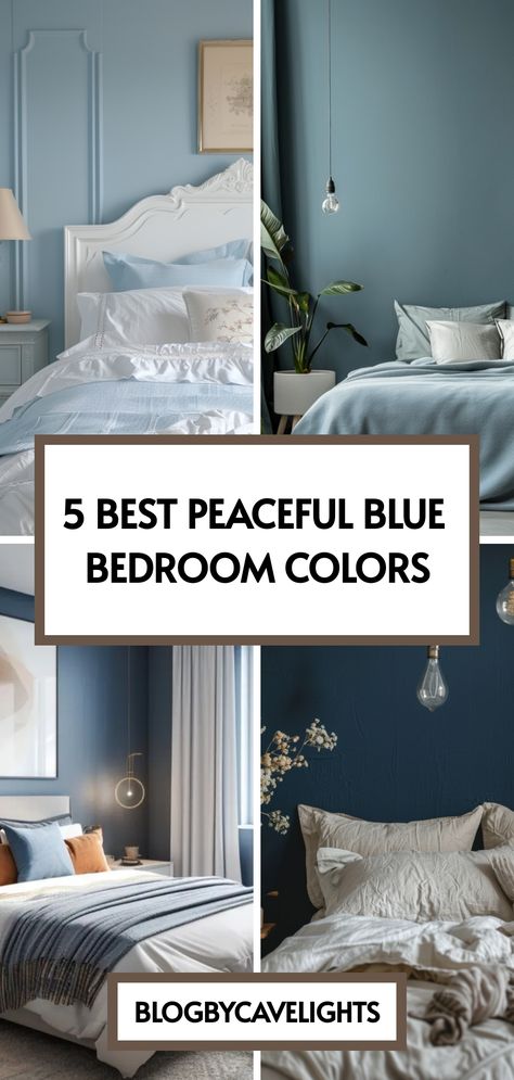 🌃 Get inspired by our stunning blue bedroom inspirations and bedroom color scheme ideas. Learn how to mix and match blues for a peaceful night's sleep. Don't miss out, click to read more! Thundercloud Behr Bedroom, Blues For Bedroom Walls, Blue Grey Carpet Bedroom, Light Blue Panelling Bedroom, Light Blue Modern Bedroom, Light Blue Bedroom Ideas For Couples, Master Bedrooms Blue Walls, Calming Blue Bedroom Walls, Blue Minimalist Bedroom