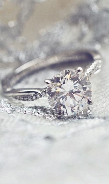 Love the dazzling detail of this nature-inspired diamond engagement ring. Eternal Marriage, Wedding Decals, Wedding Wednesday, Simple Engagement, Engagement Ring Round, Estate Rings, Twisted Band, Ring Simple, White Gold Diamond Rings