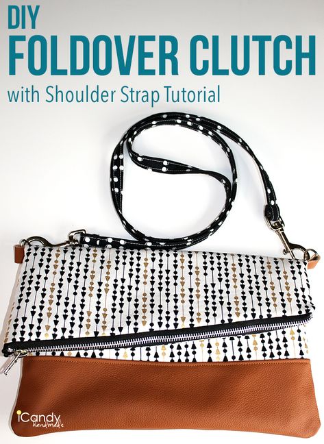 DIY Foldover Clutch - Sewtorial Best Leather Wallet, Handbag Sewing Patterns, Sac Diy, Diy Clutch, Foldover Clutch, Sewing Tutorials Free, Sewing Purses, Diy Handbag, Diy Purse